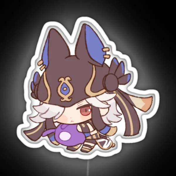 Cyno Chibi Kawaii Genshin Impact RGB Neon Sign
