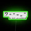 Unique Black Bass Clef Neon Sign Home Decor Accent Furniture