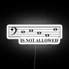 Blacklight Bass Clef Neon Sign with Decaf Customizable Color Options Available