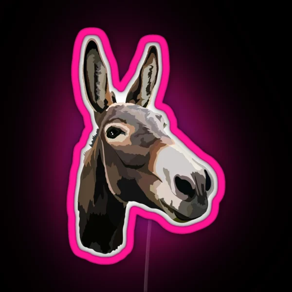 D Is For Donkey RGB Neon Sign