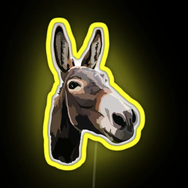 D Is For Donkey RGB Neon Sign