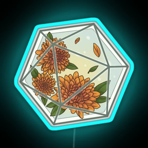 D20 Chrysanthemum RGB Neon Sign