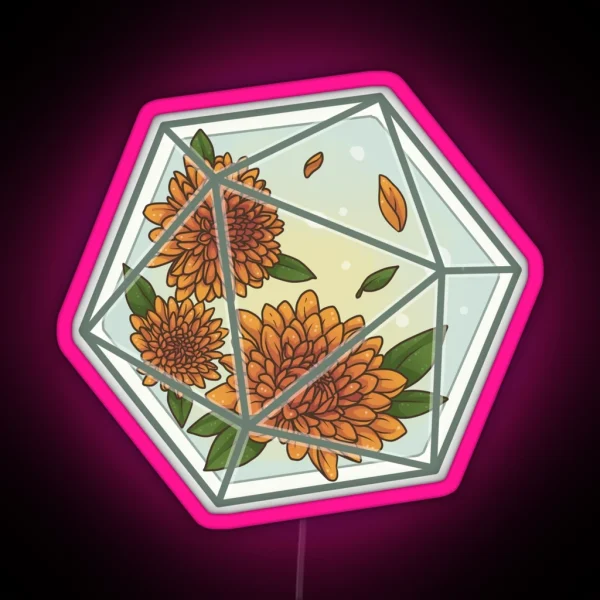 D20 Chrysanthemum RGB Neon Sign