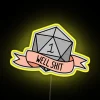 Vibrant D20 Well Shit RGB Neon Sign Artwork Decoration Display