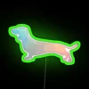 Dachshund Geometric Neon Sign in Vibrant Colorful RGB Pastel Design
