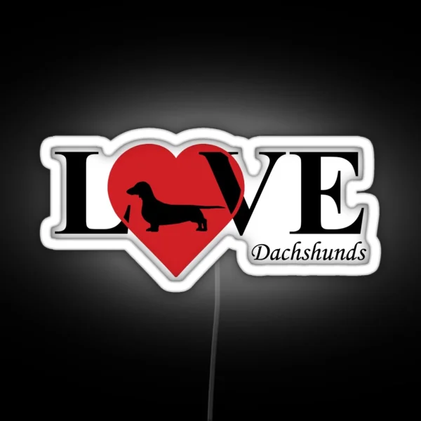 Dachshund LOVE RGB Neon Sign