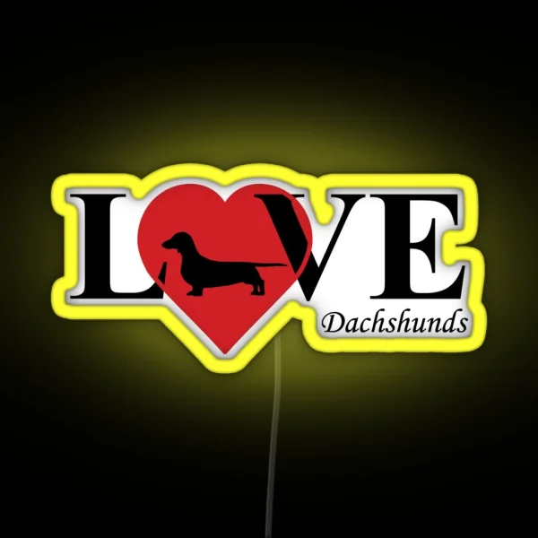 Dachshund LOVE RGB Neon Sign