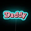 Eye-catching neon dad gifts, personalized daddy love signs with RGB lighting.