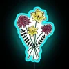 Brighten any space with vibrant Daffodil and Chrysanthemum Neon Sign