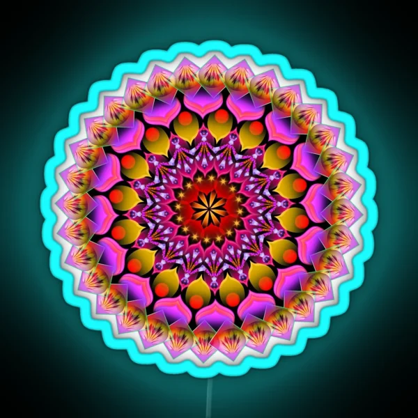 Daily Focus Mandala 3 14 16 RGB Neon Sign