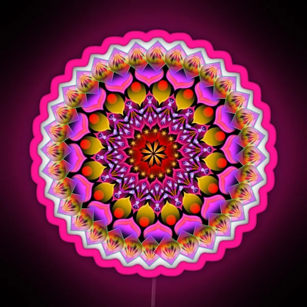 Daily Focus Mandala 3 14 16 RGB Neon Sign