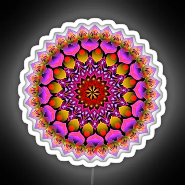 Daily Focus Mandala 3 14 16 RGB Neon Sign