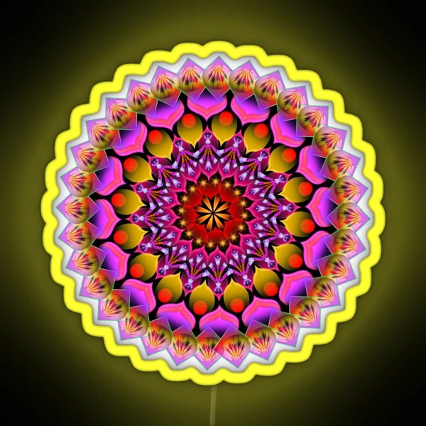 Daily Focus Mandala 3 14 16 RGB Neon Sign