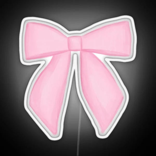 Dainty Aesthetic Pink Bow RGB Neon Sign