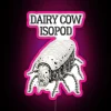Dairy cow inspired isopod bug art in vibrant RGB neon