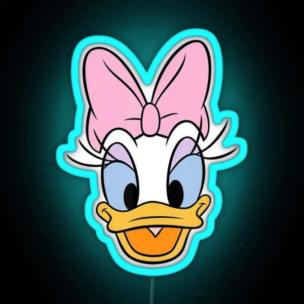 Daisy Duck Big Face RGB Neon Sign