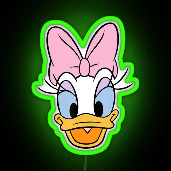 Daisy Duck Big Face RGB Neon Sign