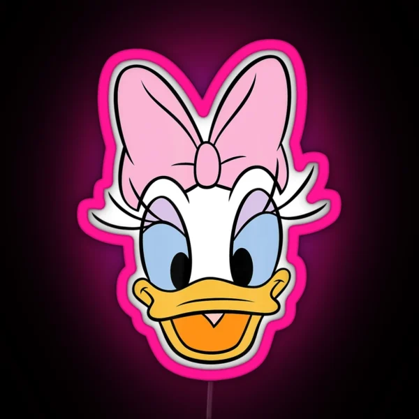 Daisy Duck Big Face RGB Neon Sign