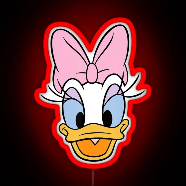 Daisy Duck Big Face RGB Neon Sign