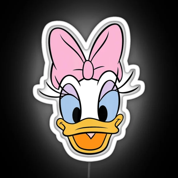 Daisy Duck Big Face RGB Neon Sign