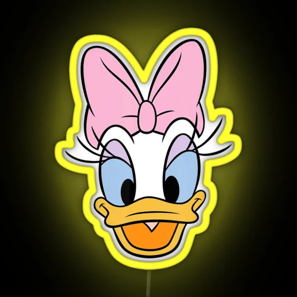 Daisy Duck Big Face RGB Neon Sign
