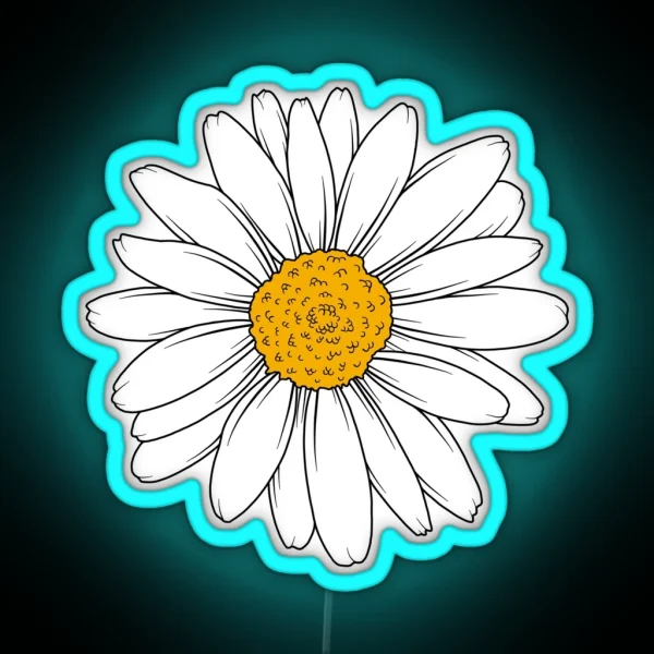 Daisy Flower RGB Neon Sign