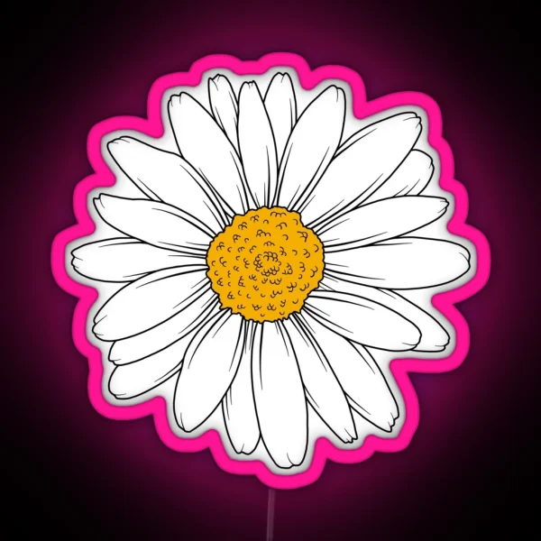 Daisy Flower RGB Neon Sign