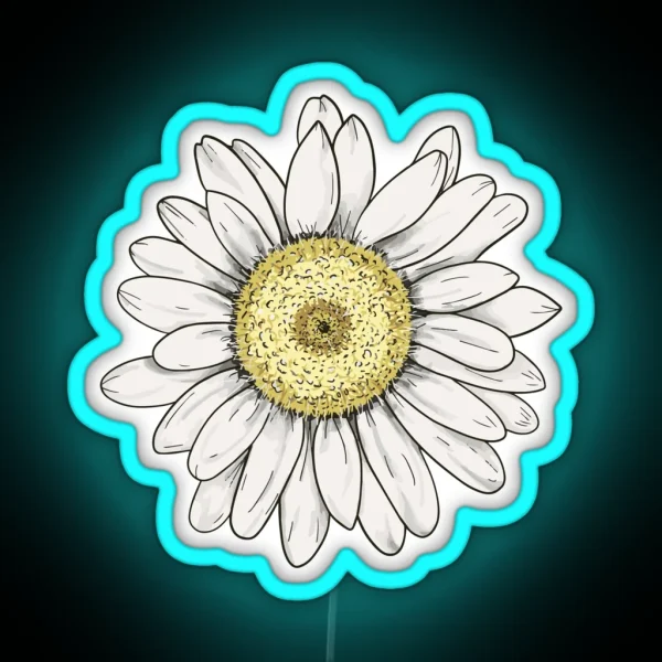 Daisy Flower RGB Neon Sign