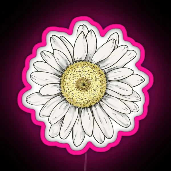 Daisy Flower RGB Neon Sign