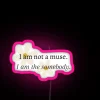 RGB neon art canvas sign with customizable color daisy design.