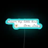 Vibrant daisy flower design in full color RGB neon lighting.