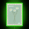 Dainty daisy floral patterned rgb neon sign wall art decoration