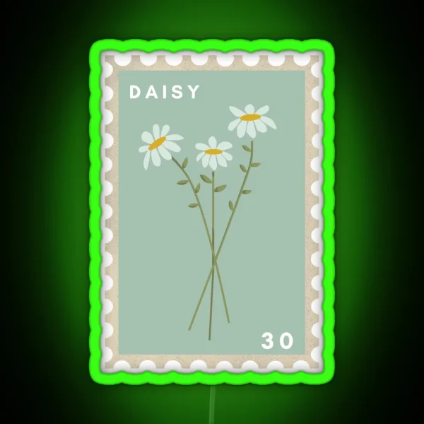 Daisy Stamp RGB Neon Sign