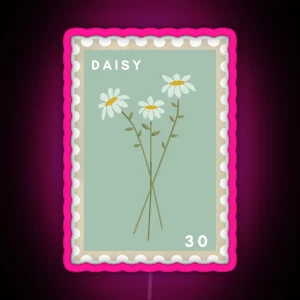 Daisy Stamp RGB Neon Sign