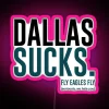 Customizable Dallas-themed RGB neon sign with colorful digital display art