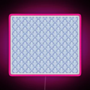 Damask Pattern Serenity And White Color Of The Year 2016 Vintage Patterns Color Trends Fashion Colors Monochrome RGB Neon Sign
