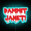 Horror movie nostalgia meets retro chic in this bloody sign.