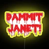RGB Neon Sign with Horror Movie Inspired Blood Splatter Design