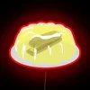 Neon 'DAMMIT JIM' staple reminder in colorful gelatinous glow.