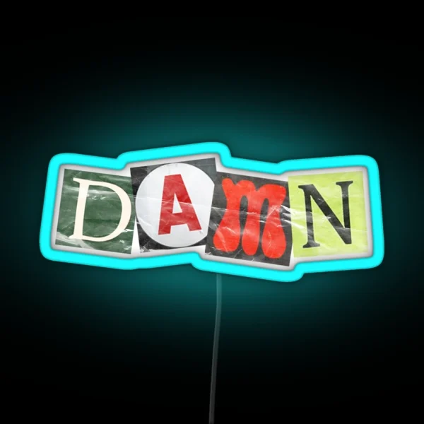 Damn Ransom Note RGB Neon Sign