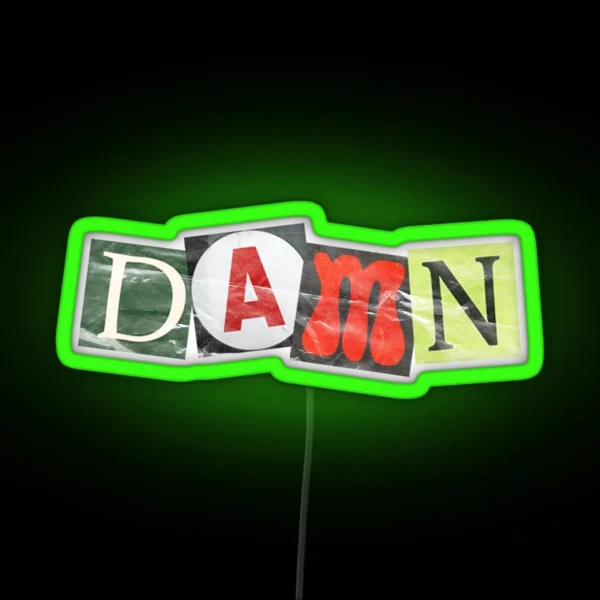 Damn Ransom Note RGB Neon Sign