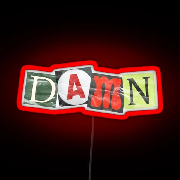 Damn Ransom Note RGB Neon Sign