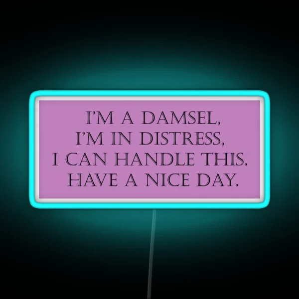 Damsel In Distress RGB Neon Sign