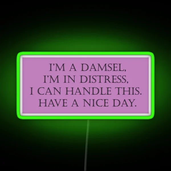 Damsel In Distress RGB Neon Sign