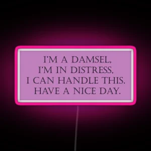 Damsel In Distress RGB Neon Sign