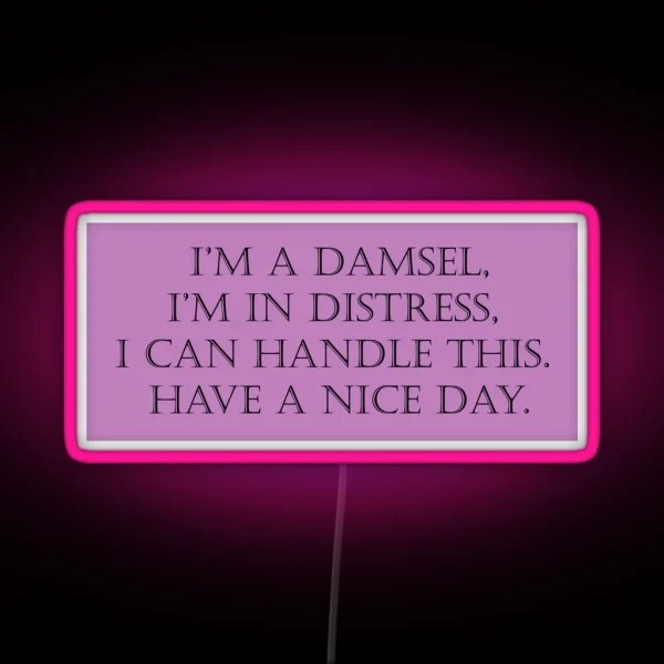 Damsel In Distress RGB Neon Sign