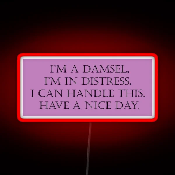 Damsel In Distress RGB Neon Sign