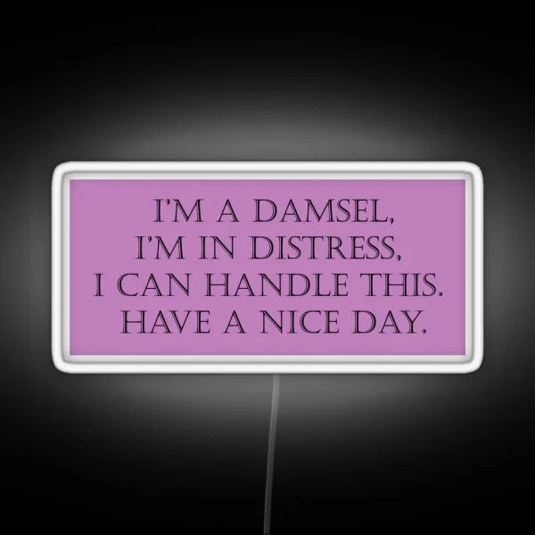 Damsel In Distress RGB Neon Sign