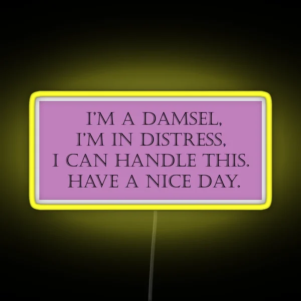 Damsel In Distress RGB Neon Sign