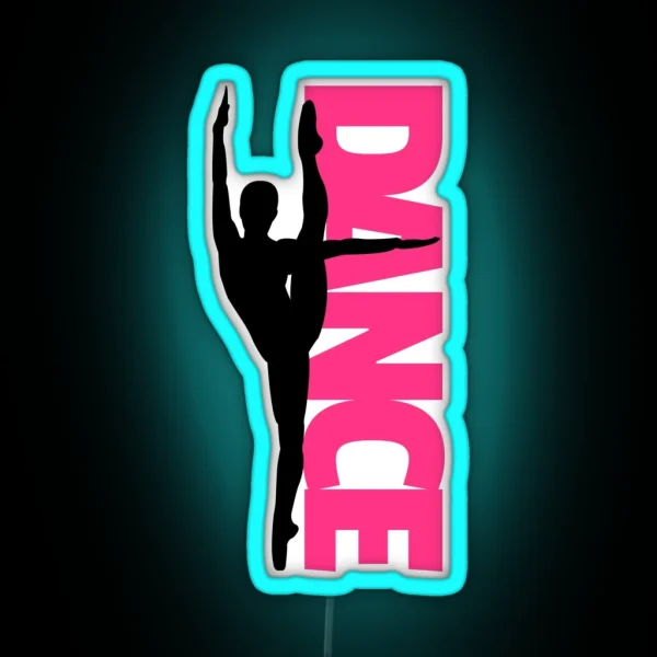 Dance Text Girl Quote RGB Neon Sign